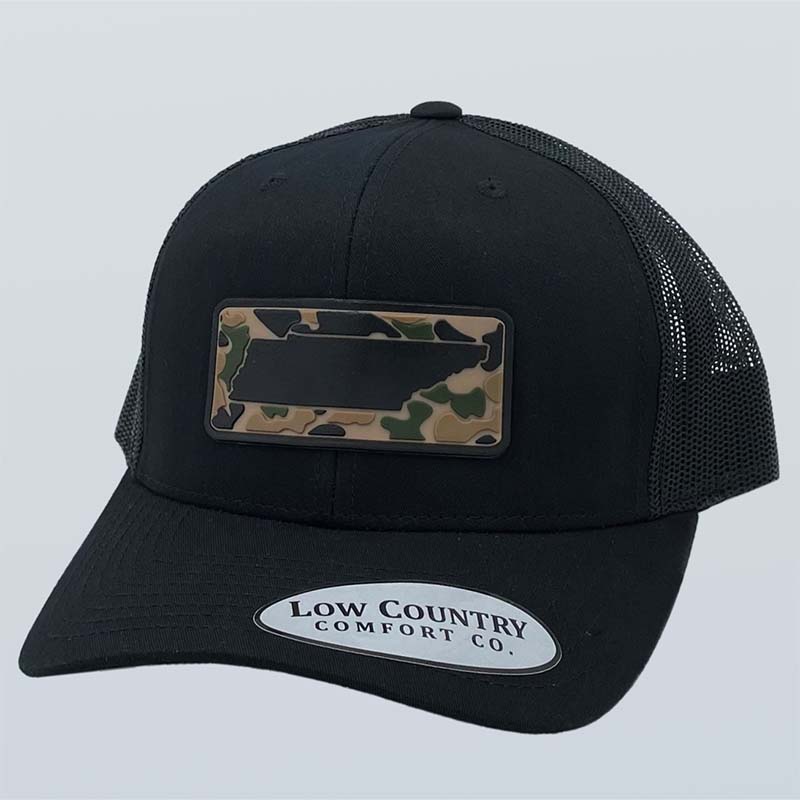Tennessee Camo Patch Trucker in Black