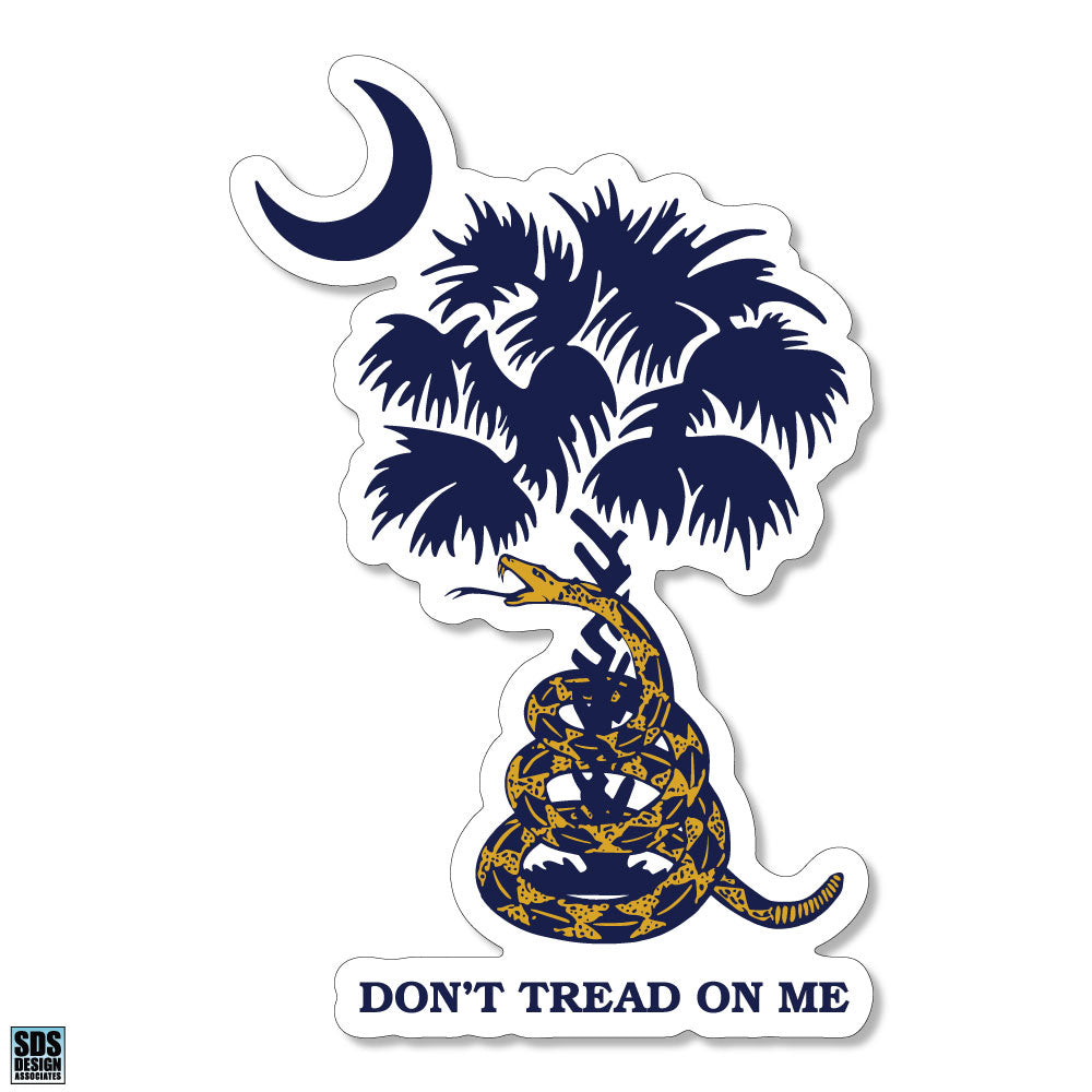 Don&#39;t Tread On Me Palm Tree 3&quot; Decal
