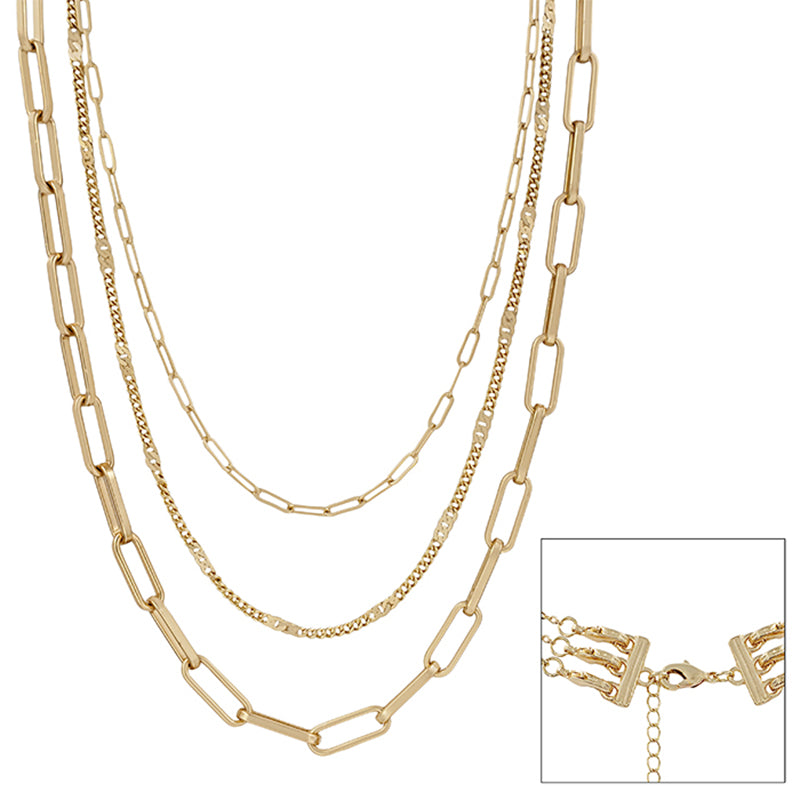 Tri Chain 16-20 inch Necklace