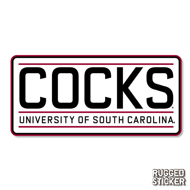 USC Cocks Rugged Sticker