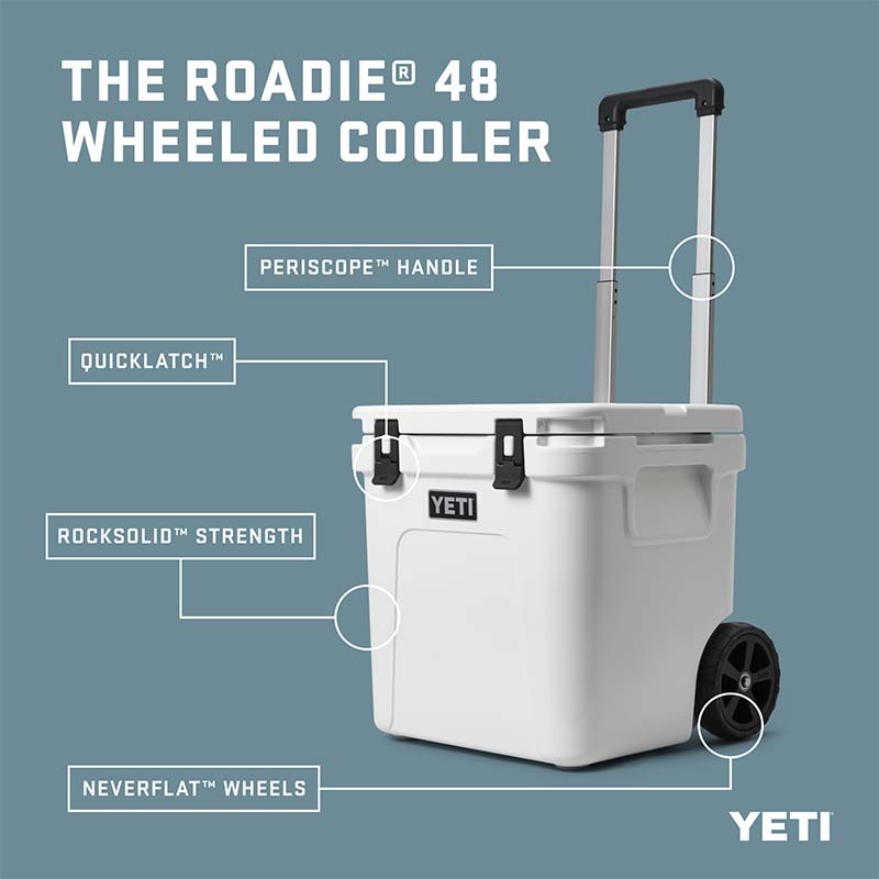 Roadie 48 White Wheeled Cooler