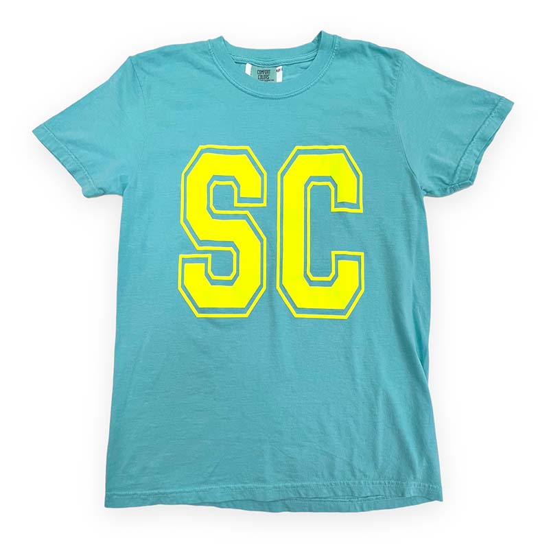 South Carolina Puff Neon Yellow Short Sleeve T-Shirt