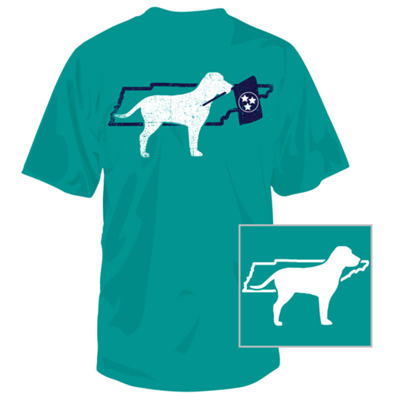 Tennessee Dog Flag Short Sleeve T-Shirt