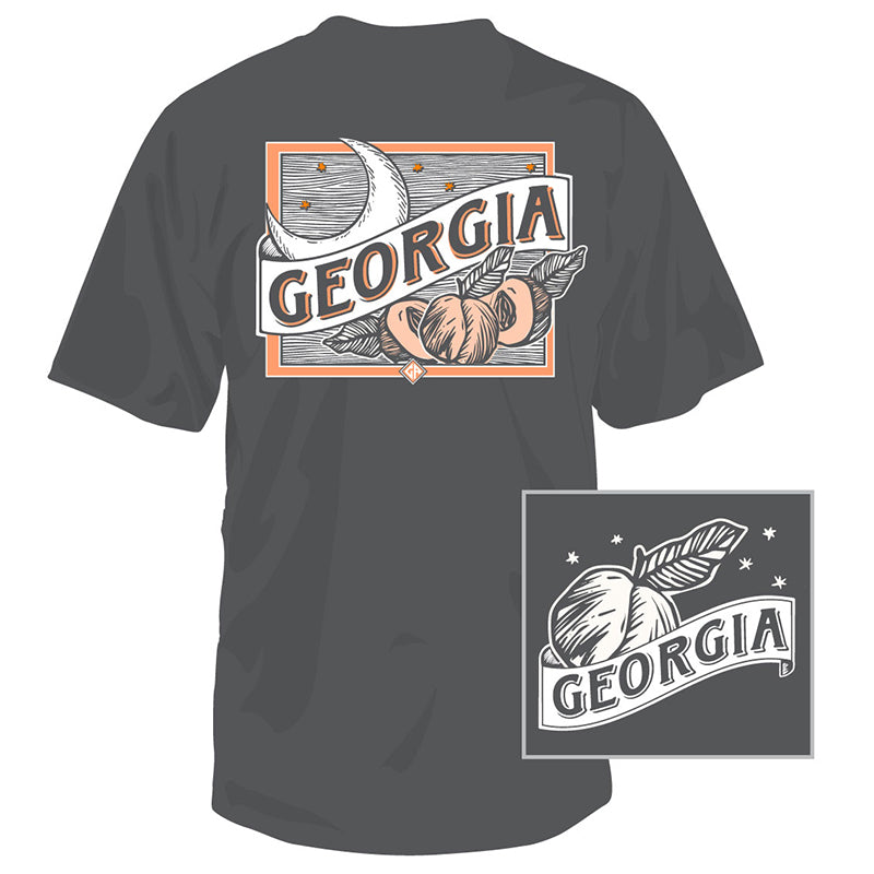 Georgia Moon &amp; Peaches Short Sleeve T-Shirt