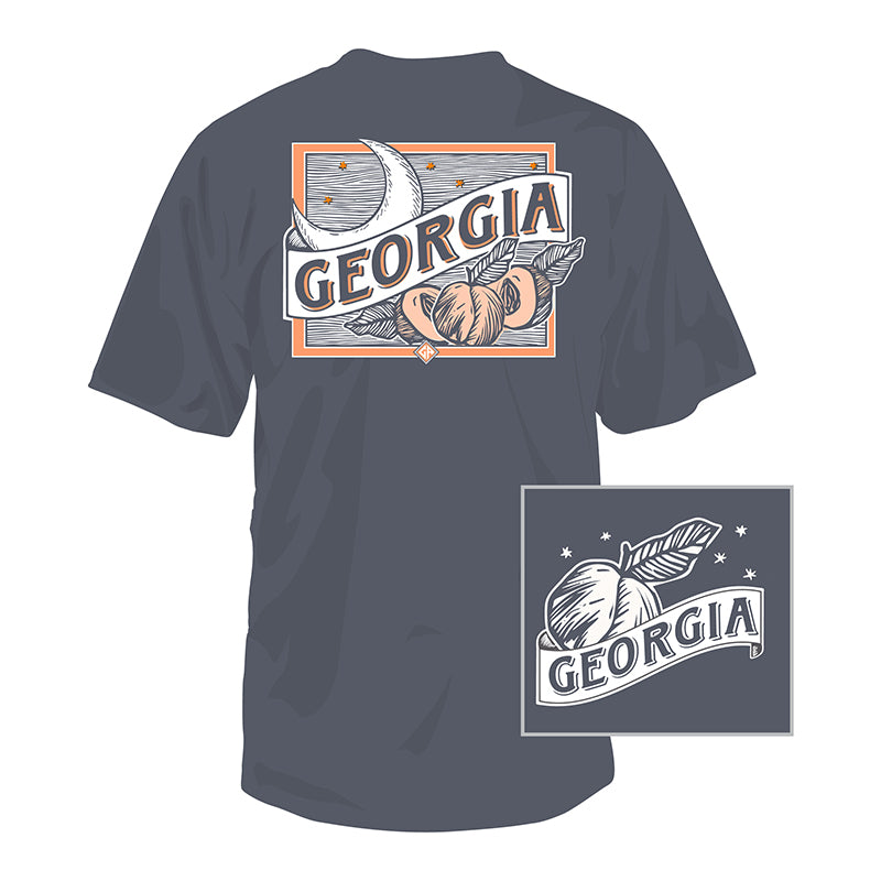 Georgia Moon &amp; Peaches Short Sleeve T-Shirt