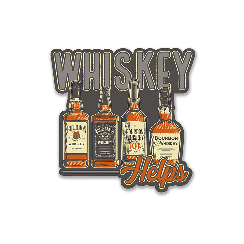 Whiskey Helps Decal