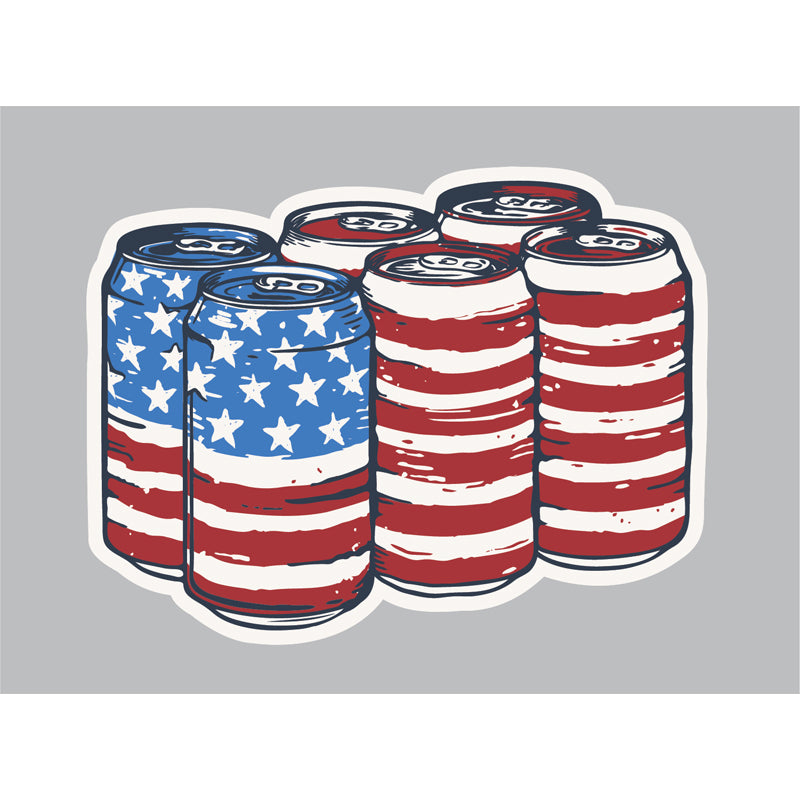 American Flag 6 Pack of Freedom Sticker