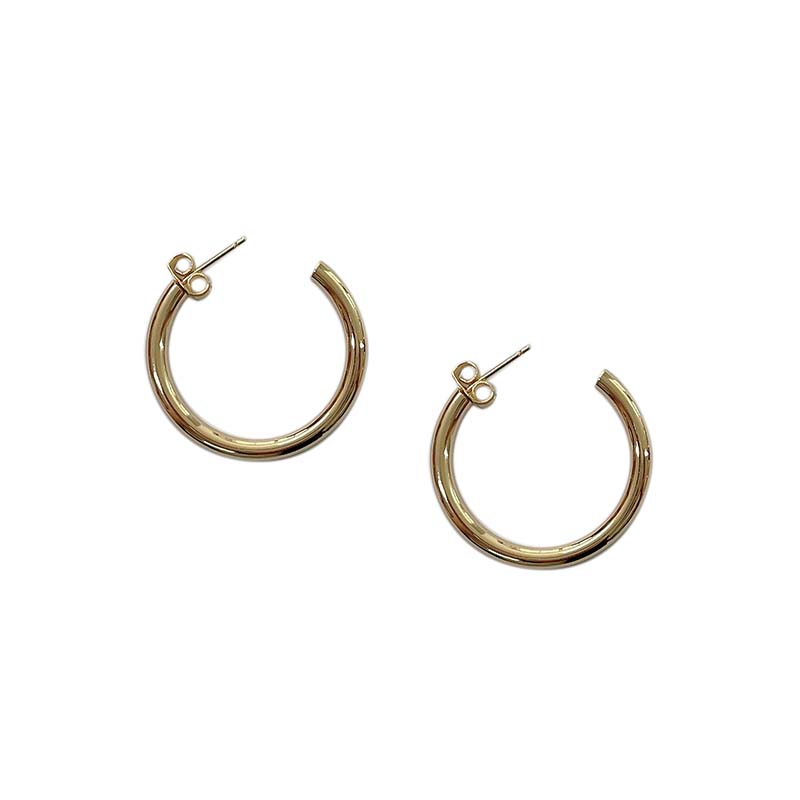 Small 14K Gold Dipped Hoop Earrings