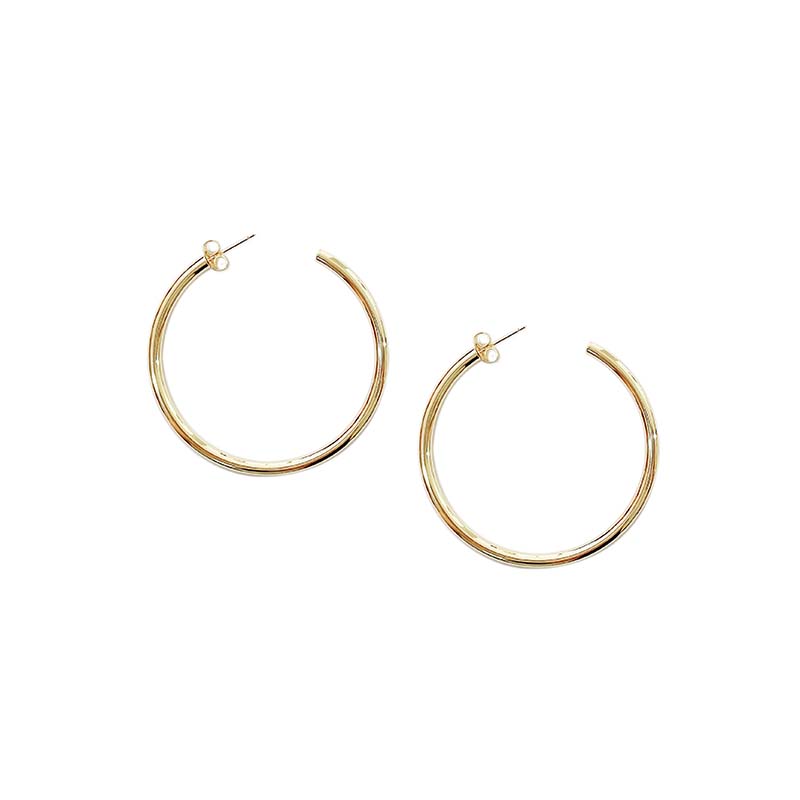 Large 14K Gold Dipped Hoop Earrings