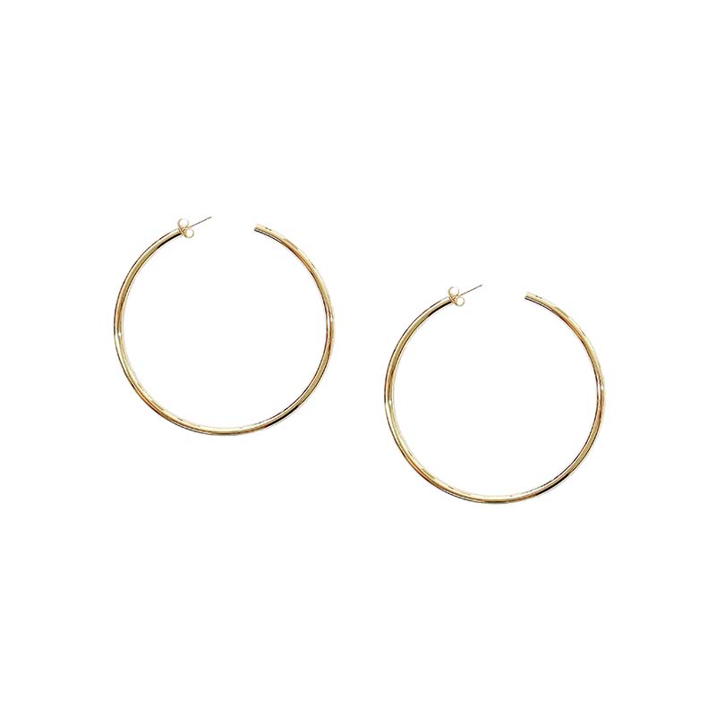 Extra Large 14K Gold Dipped Hoop Earrings