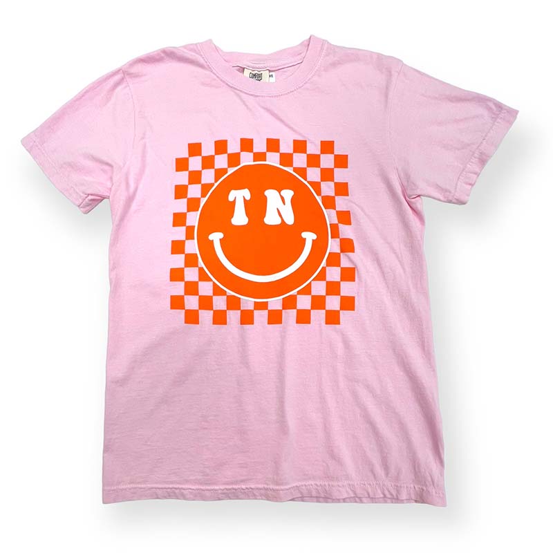 Tennessee Checkered Smile State Short Sleeve T-Shirt