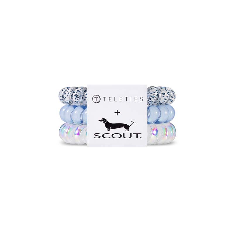 Blue Leopard Small Hair Tie 3 Pack