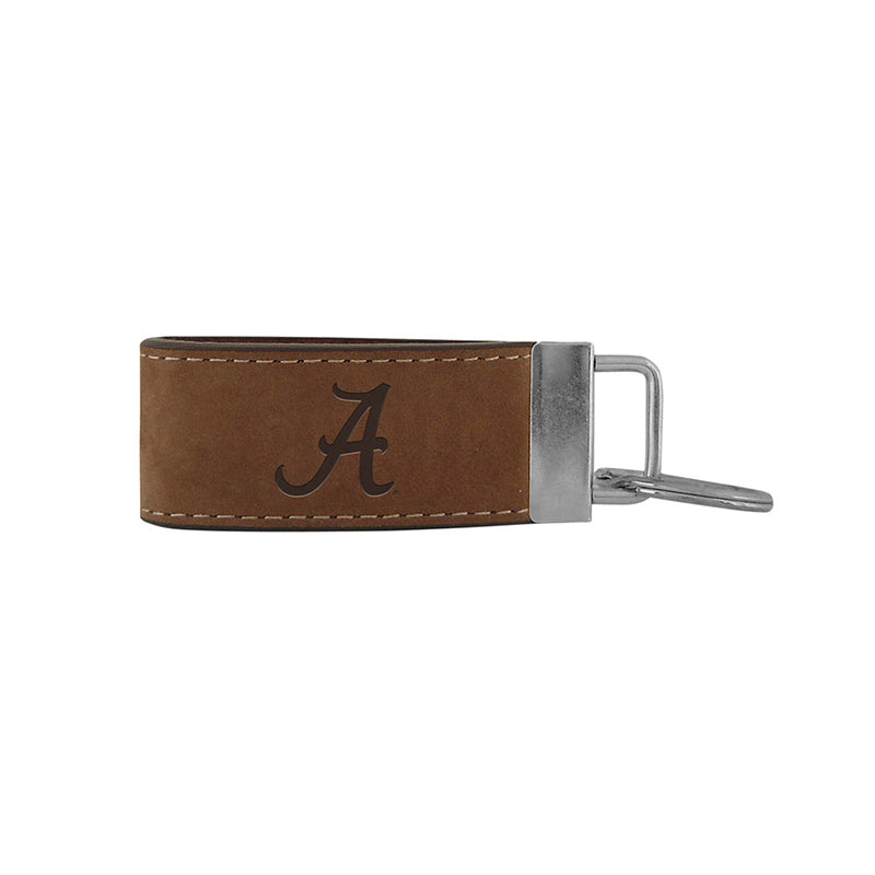 University of Alabama Embossed Leather Key Fob