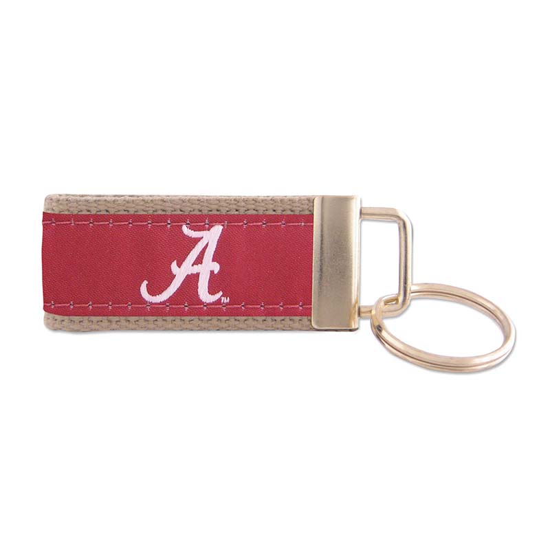 Alabama Ribbon Key Fob