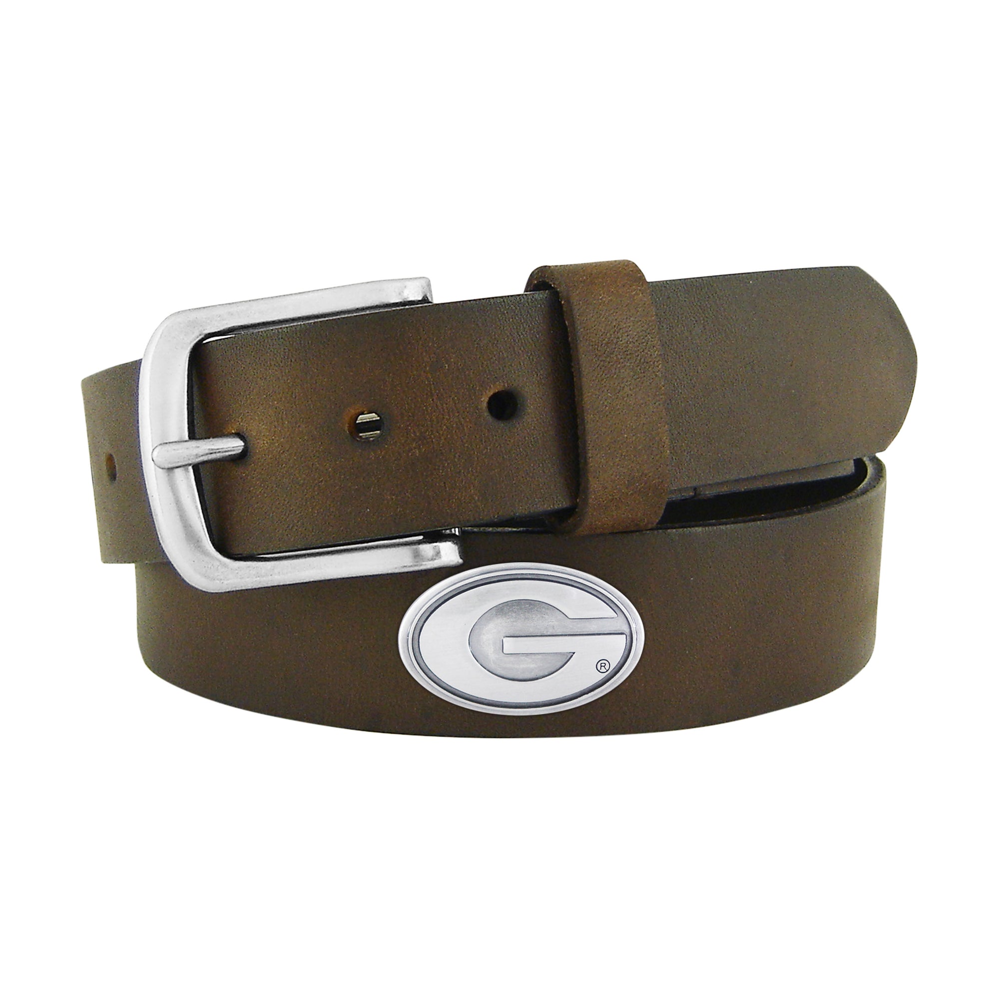 UGA Concho Leather Belt