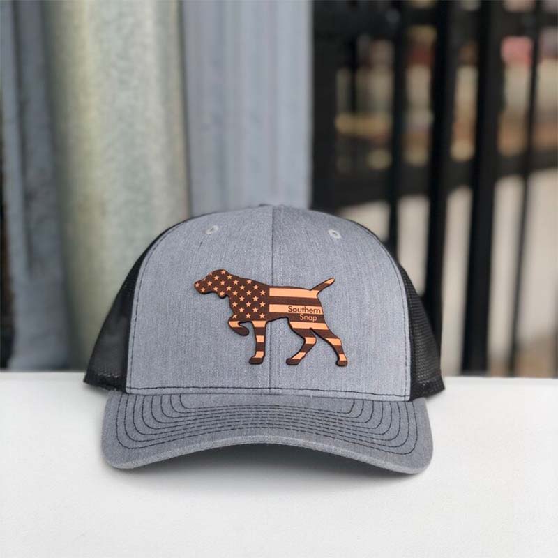 USA Leather Pointer Patch Hat