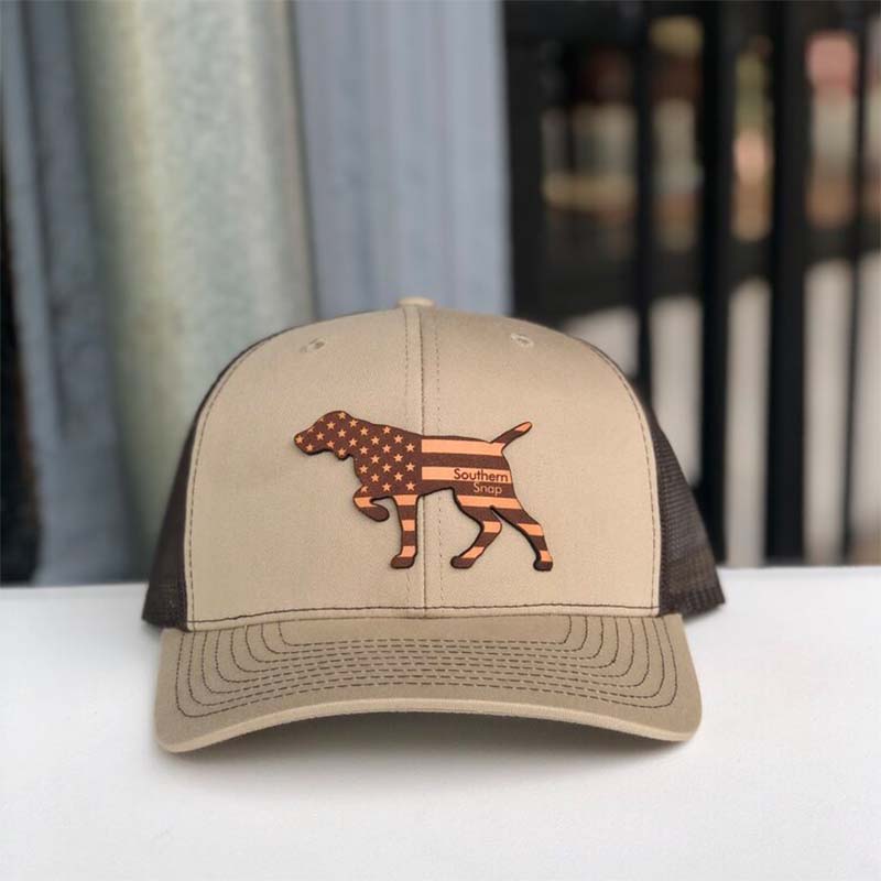 USA Leather Pointer Patch Hat