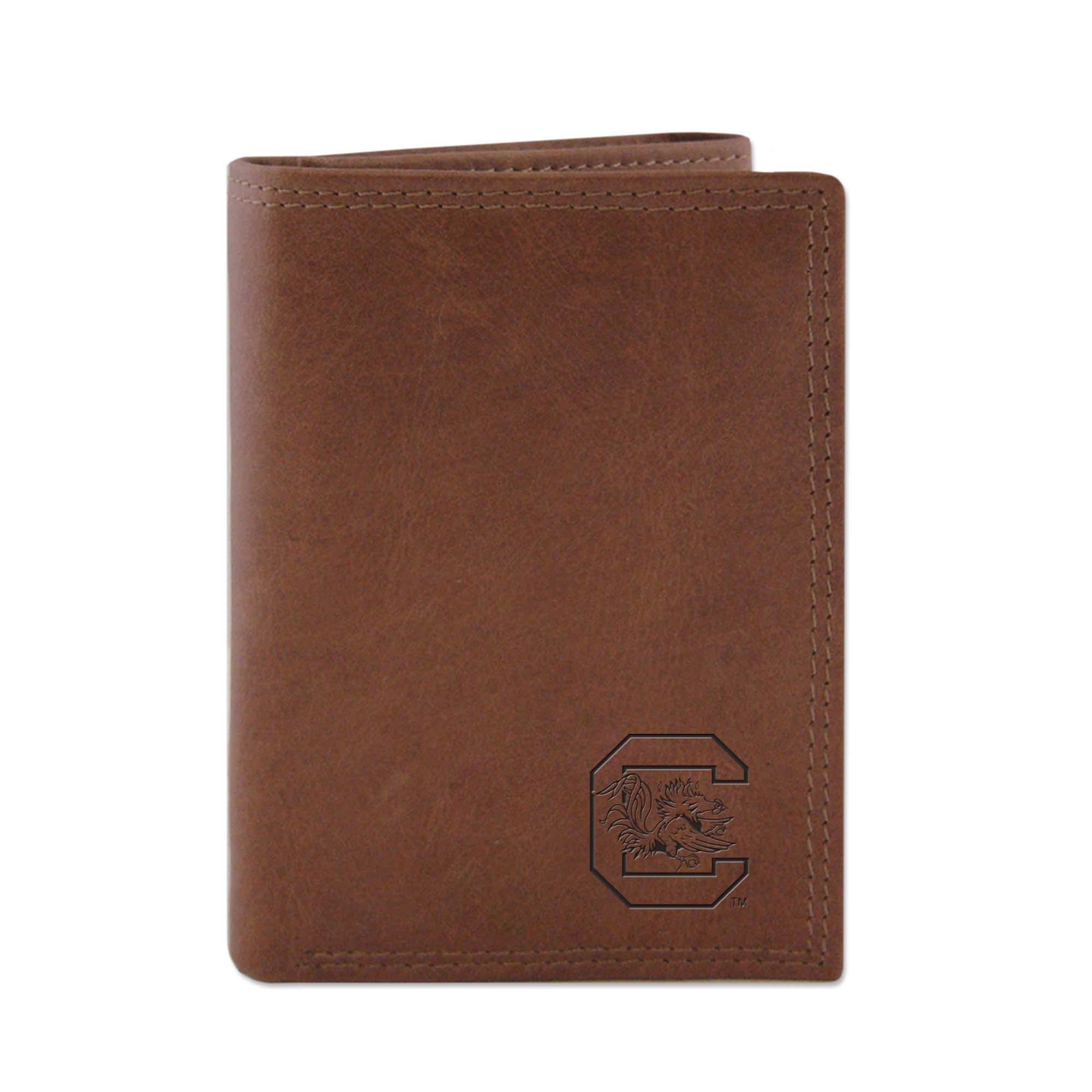 USC Embossed Leather Trifold