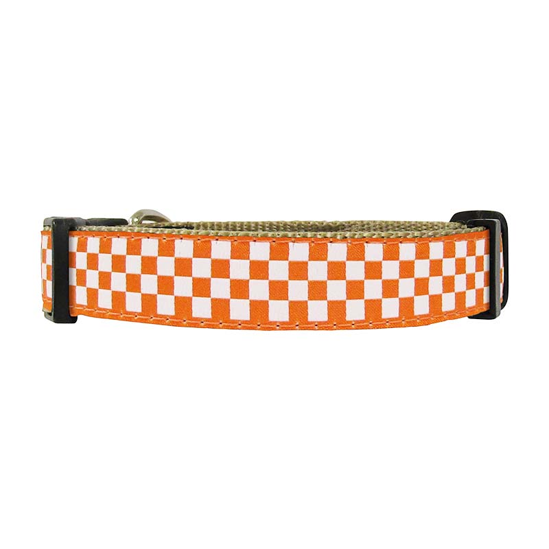 UT Checkered Ribbon Dog Collar
