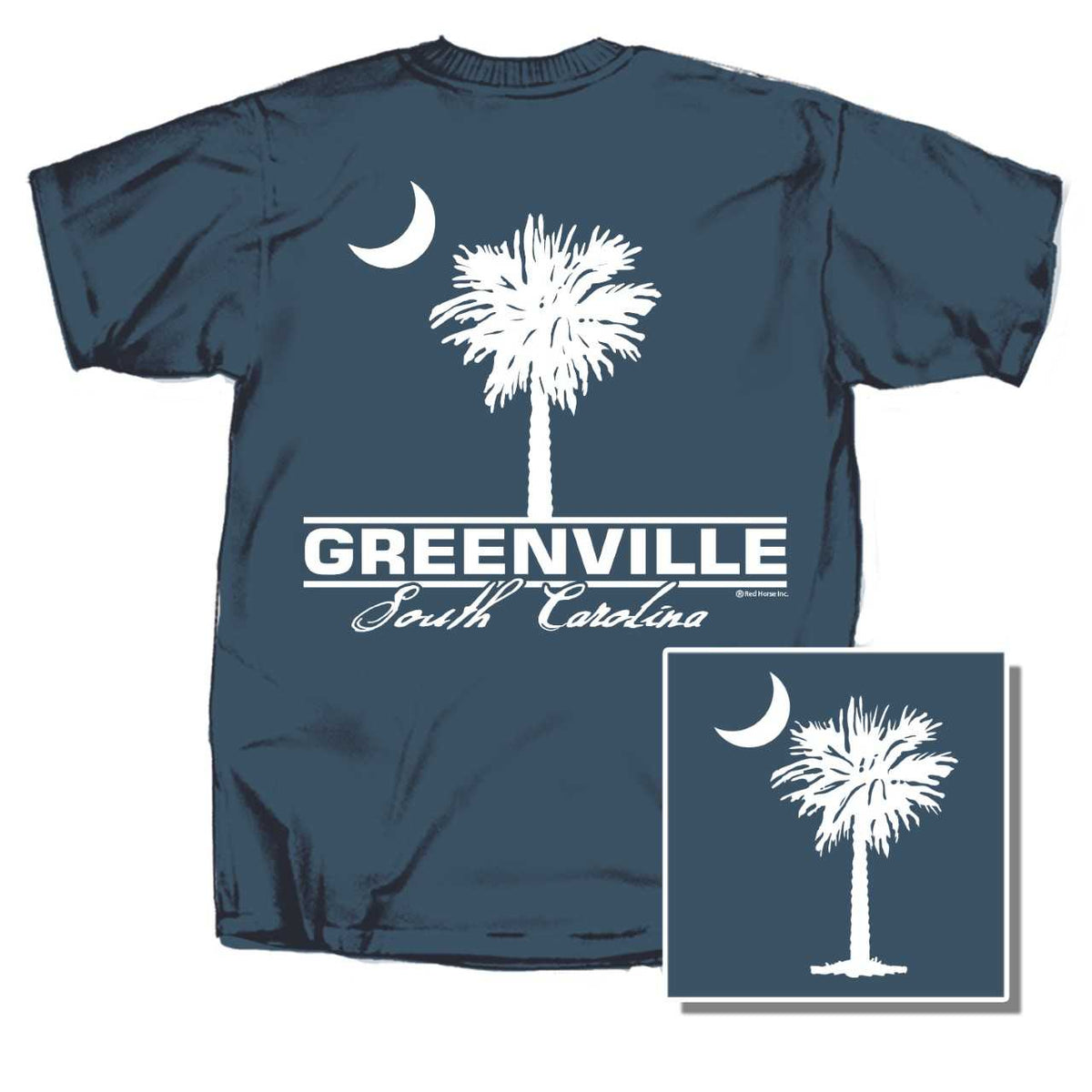 Greenville Palm Front Back Short Sleeve T-Shirt