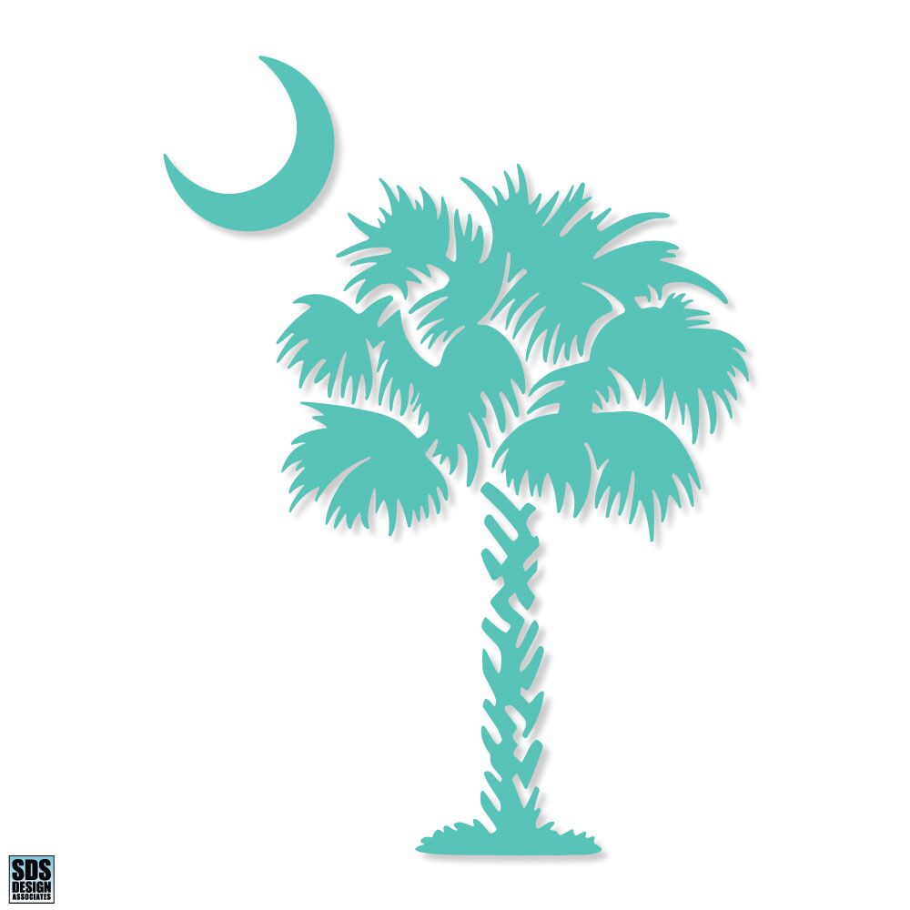 Palmetto Tree 3 inch Decal mint