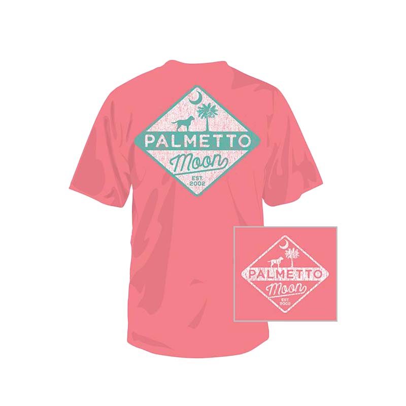 youth diamond dog pledge short sleeve t-shirt in coral